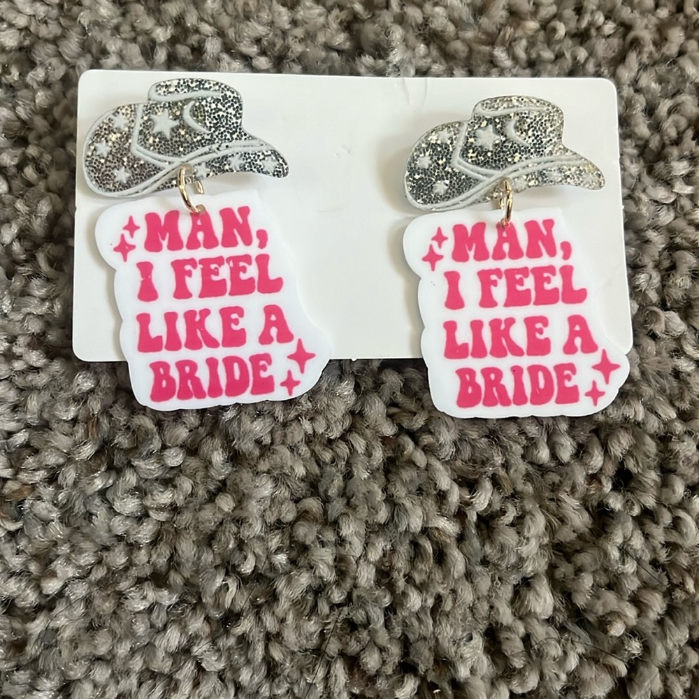 2/$20 Bridal/Bachelorette party dangle cowboy earrings!!